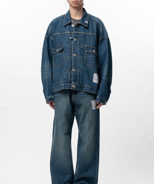 ブルゾン アウター Hard Washed Selvage Denim Jacket メンズの画像