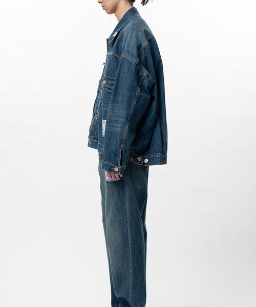 ブルゾン アウター Hard Washed Selvage Denim Jacket メンズの画像