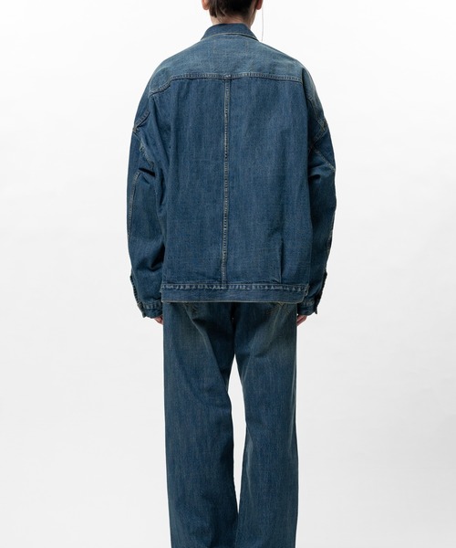 ブルゾン アウター Hard Washed Selvage Denim Jacket メンズの画像