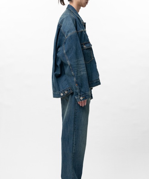 ブルゾン アウター Hard Washed Selvage Denim Jacket メンズの画像