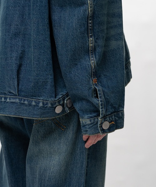 ブルゾン アウター Hard Washed Selvage Denim Jacket メンズの画像