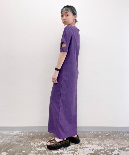 「G.V.G.V.」 半袖ワンピース ONE SIZE ブラック レディース_画像4