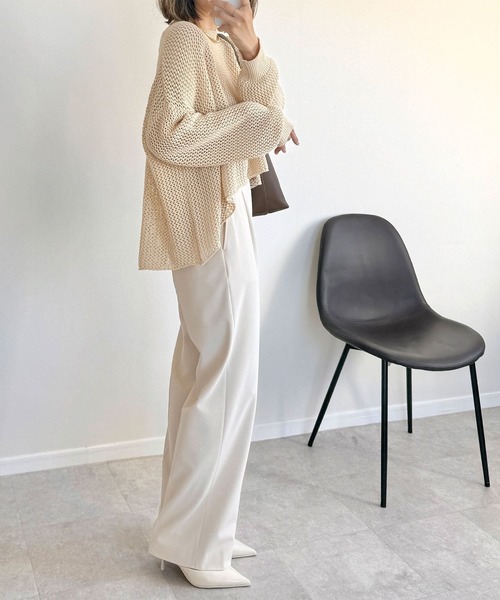 「NOAHL」 長袖ニット M グレー レディース_画像4