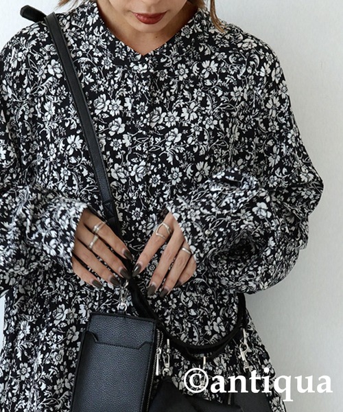 「antiqua」 長袖ワンピース FREE ブラック レディース_画像3