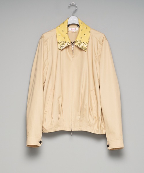 MASU エムエーエスユー ZIP blouson ジップブルゾン MASU(エムエーエスユー)のBAT COLLAR ZIP-UP JACKET BLACKの通販