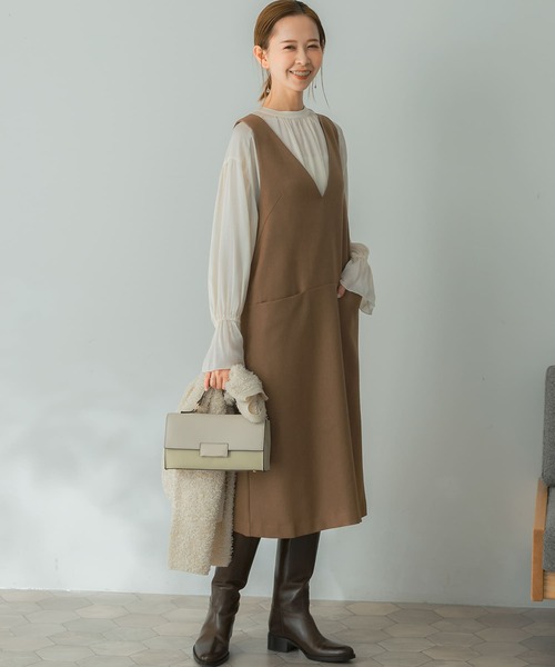 「URBAN RESEARCH ROSSO」 ノースリーブワンピース 38 ブラック レディースの画像