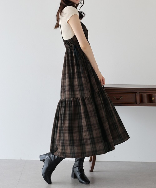 「BLUEEAST」 キャミソールワンピース MEDIUM ネイビー レディース_画像4