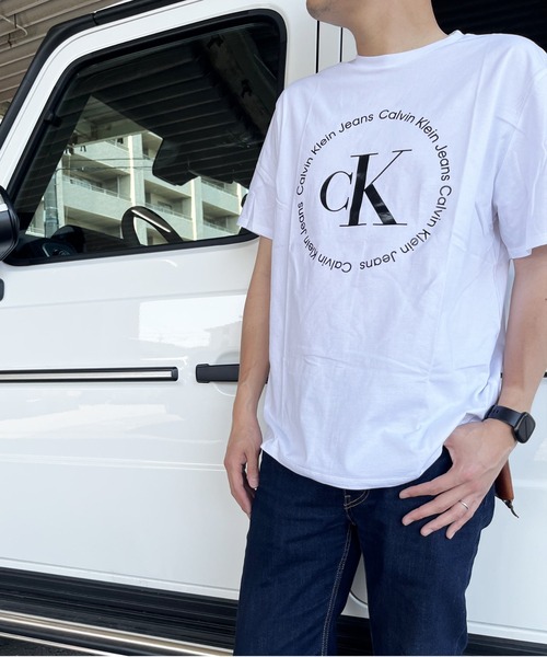 「Calvin Klein Jeans」 半袖Tシャツ M ホワイト メンズ_画像7