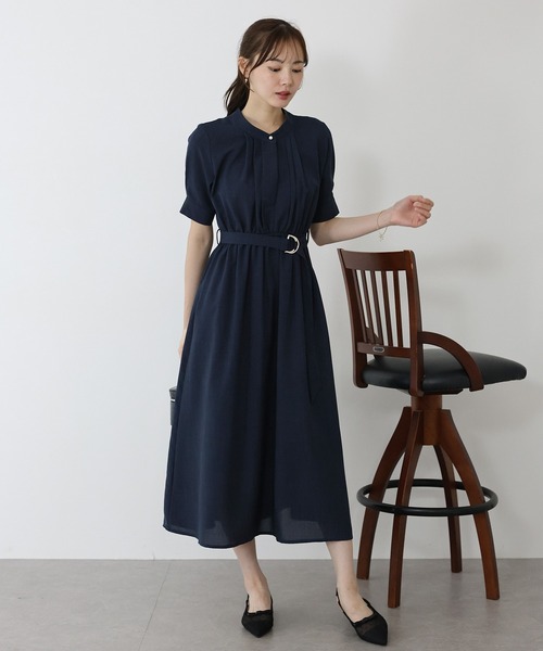 「BLUEEAST」 半袖ワンピース MEDIUM ネイビー レディース_画像2