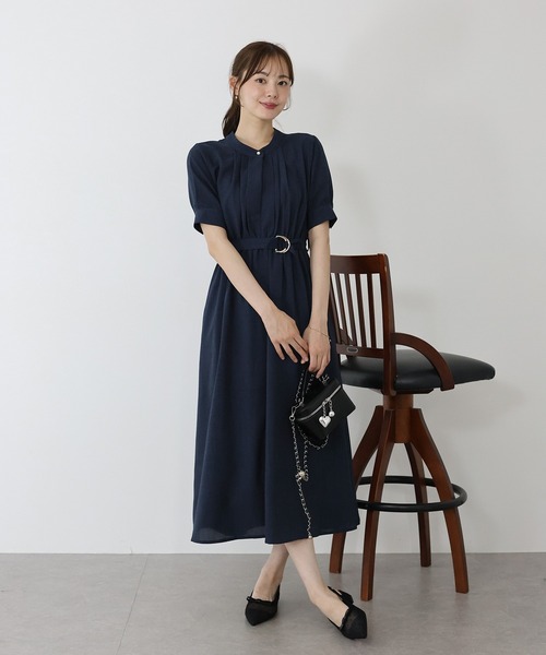 「BLUEEAST」 半袖ワンピース MEDIUM ネイビー レディース_画像3