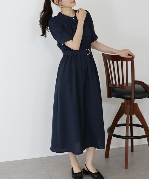 「BLUEEAST」 半袖ワンピース MEDIUM ネイビー レディース_画像6