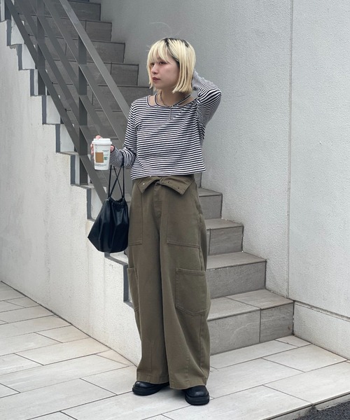 「CIAOPANIC」 カーゴパンツ MEDIUM ブラック レディース_画像8