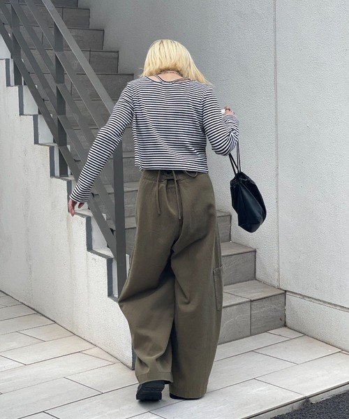 「CIAOPANIC」 カーゴパンツ MEDIUM ブラック レディース_画像9