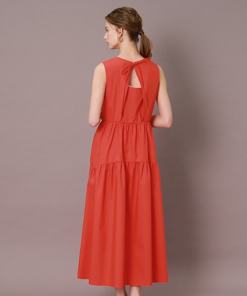 「DRESSTERIOR」 ノースリーブワンピース 36 オレンジ レディース_画像5