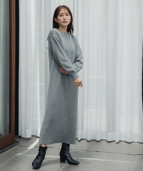 「Petitjo」 「Flow and Fixture」ニットワンピース - ブラック レディース_画像2