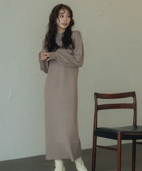 「Petitjo」 「Flow and Fixture」ニットワンピース - ブラック レディース_画像3