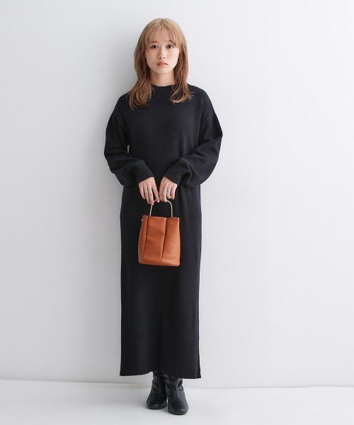 「Petitjo」 「Flow and Fixture」ニットワンピース - ブラック レディース_画像4