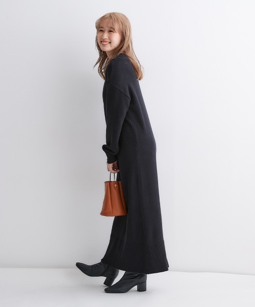 「Petitjo」 「Flow and Fixture」ニットワンピース - ブラック レディース_画像5