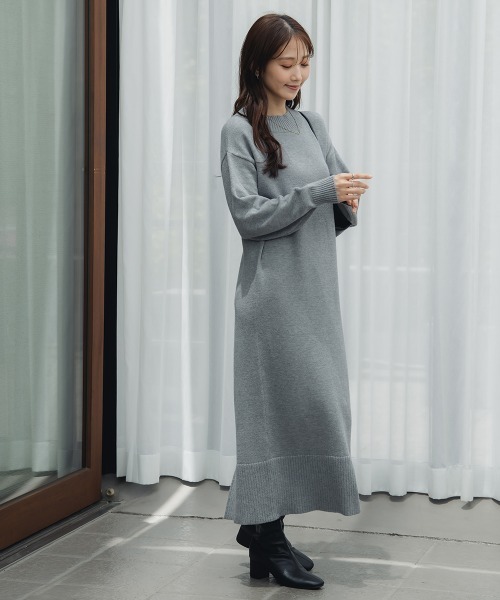 「Petitjo」 「Flow and Fixture」ニットワンピース - ブラック レディース_画像7