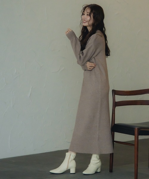 「Petitjo」 「Flow and Fixture」ニットワンピース - ブラック レディース_画像8