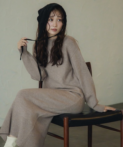 「Petitjo」 「Flow and Fixture」ニットワンピース - ブラック レディース_画像9