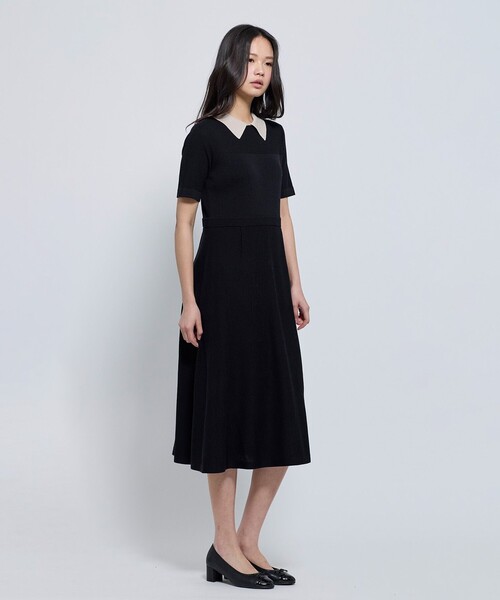 TOCCA（トッカ） ワンピース 半袖 HONEYCOMB MESH KNIT ニットドレス