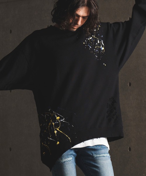 「GLIMCLAP」 スウェットカットソー M グレー メンズ_画像2