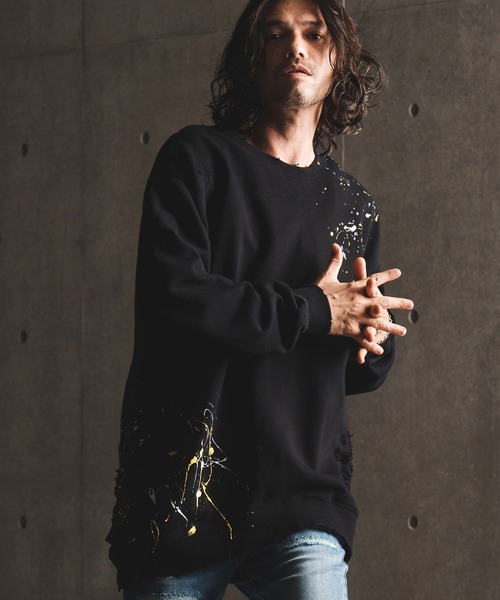 「GLIMCLAP」 スウェットカットソー M グレー メンズ_画像4