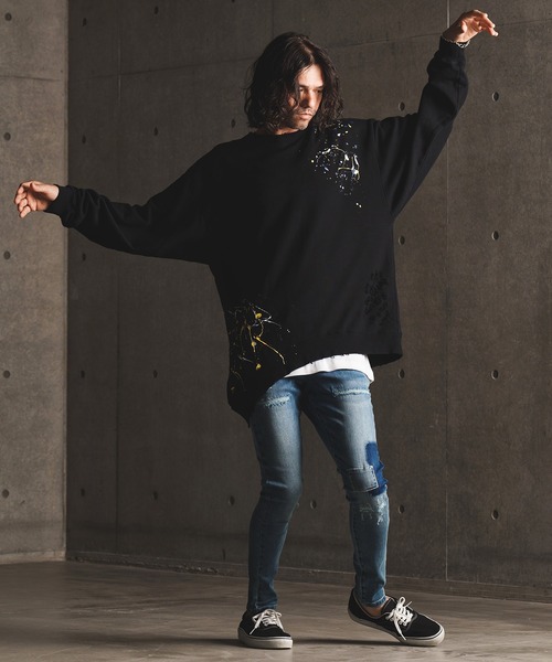 「GLIMCLAP」 スウェットカットソー M グレー メンズ_画像7