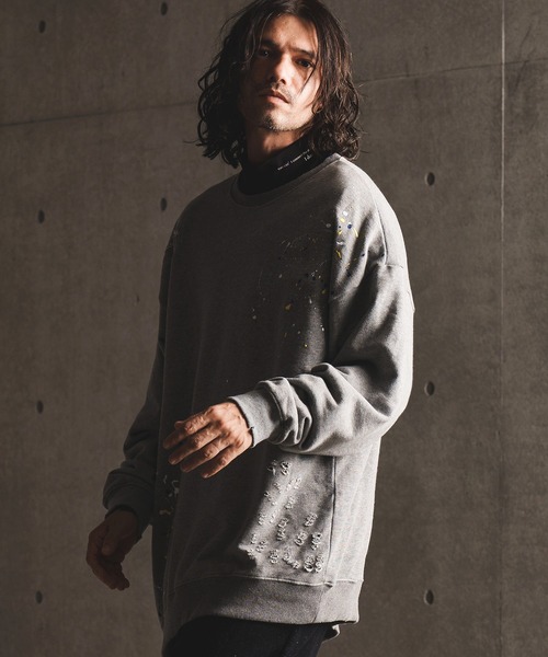 「GLIMCLAP」 スウェットカットソー M グレー メンズ_画像10