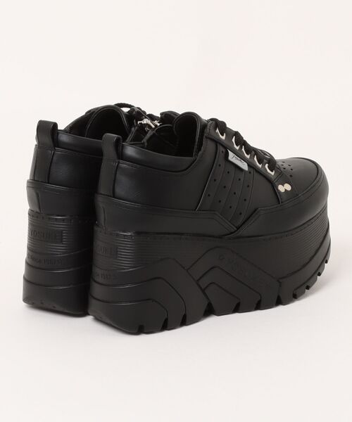 「YOSUKE」 ローカットスニーカー 23.5 ブラック×ピンク レディース_画像2