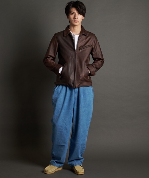 「JACKROSE」 レザーブルゾン X-LARGE ブラック メンズ_画像5