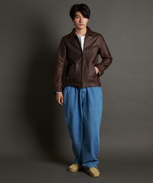 「JACKROSE」 レザーブルゾン X-LARGE ブラック メンズ_画像6