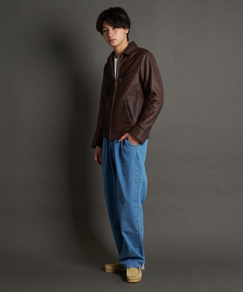 「JACKROSE」 レザーブルゾン X-LARGE ブラック メンズ_画像8