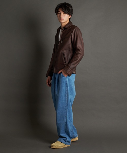 「JACKROSE」 レザーブルゾン X-LARGE ブラック メンズ_画像9