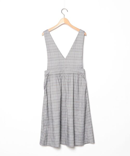 「INGNI」 チェック柄サロペットスカート M グレー レディース_画像2