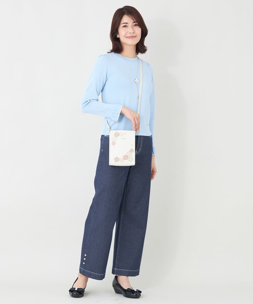 ジーンズ デニム デニムパンツ エレガンス ワイドデニム レディース_4