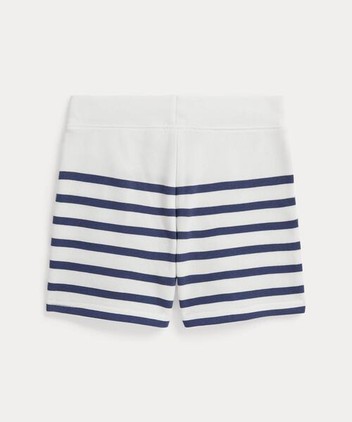 パンツ ストライプド フレンチ テリー ショートパンツ キッズ 子供服 男の子の画像