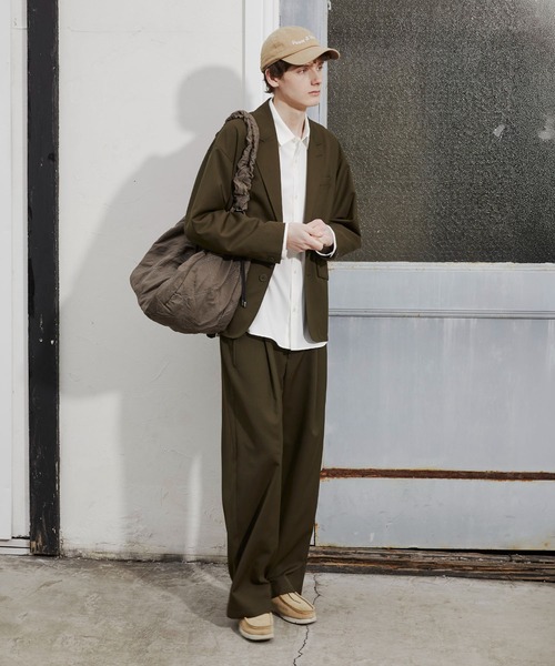セットアップ （セットアップ対応）TECH WOOL テーラードジャケット　/オフィスカジュアル/防シワ/オールシーズン メンズの画像