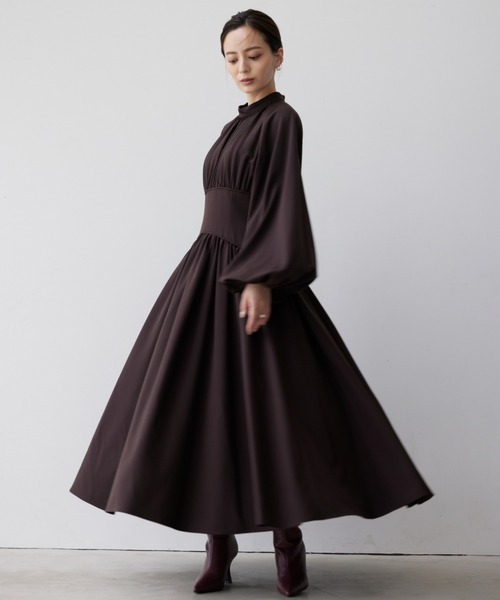 「anuans」 長袖ワンピース SMALL グリーン レディース_画像2