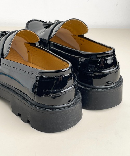 CALIFORNIA OUTFITTERS ローファー 2C90-NK エナメル調 タッセル 厚底 
