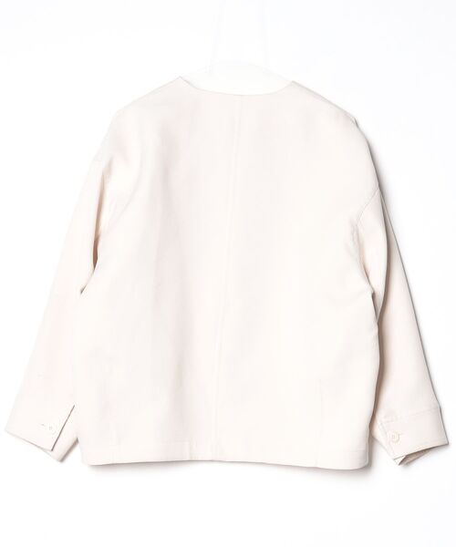 「BALLSEY」 ノーカラージャケット 36 ベージュ レディース_画像2