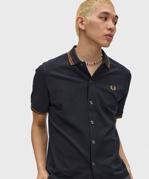 ポロシャツ Button Through Polo Shirt／ボタンスルーポロシャツ メンズ レディースの画像