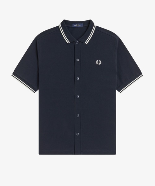 フレッドペリー　ポロシャツ FRED PERRY（フレッドペリー） シャツ 別注 フル ボタン ピケ