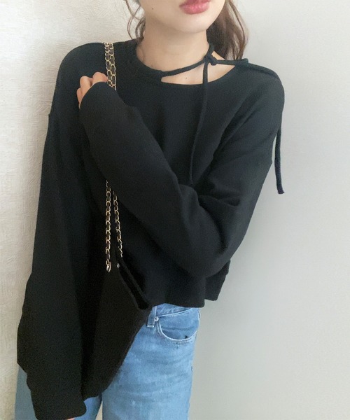 「LAUIR」 スウェットカットソー LARGE 杢グレー レディース_画像2