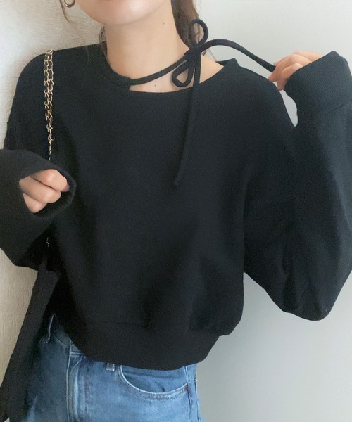 「LAUIR」 スウェットカットソー LARGE 杢グレー レディース_画像3
