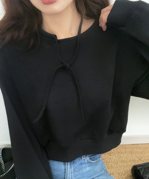 「LAUIR」 スウェットカットソー LARGE 杢グレー レディース_画像5