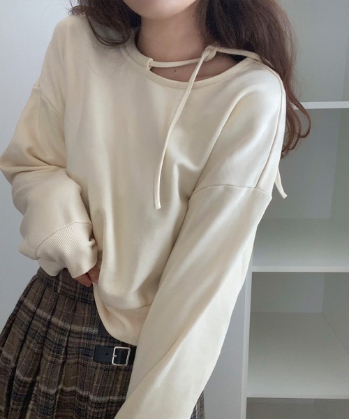 「LAUIR」 スウェットカットソー LARGE 杢グレー レディース_画像7