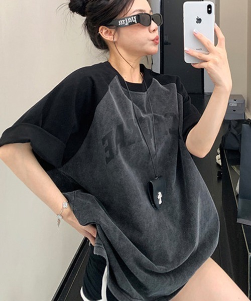 Dalfwin（ダールフィン） tシャツ 韓国ファッション RICECAKEロゴ