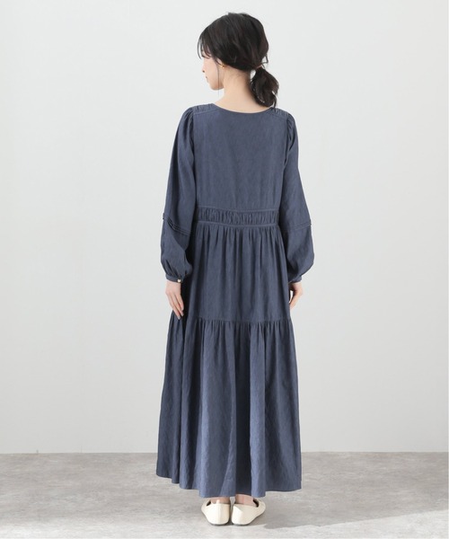 「SLOBE IENA」 長袖ワンピース 38 サックスブルー レディースの画像